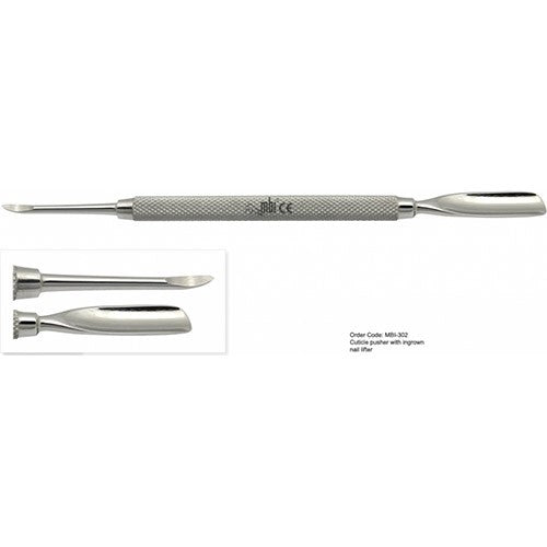 MBI-302 Cuticle Pusher with Ingrown Nail Lifter