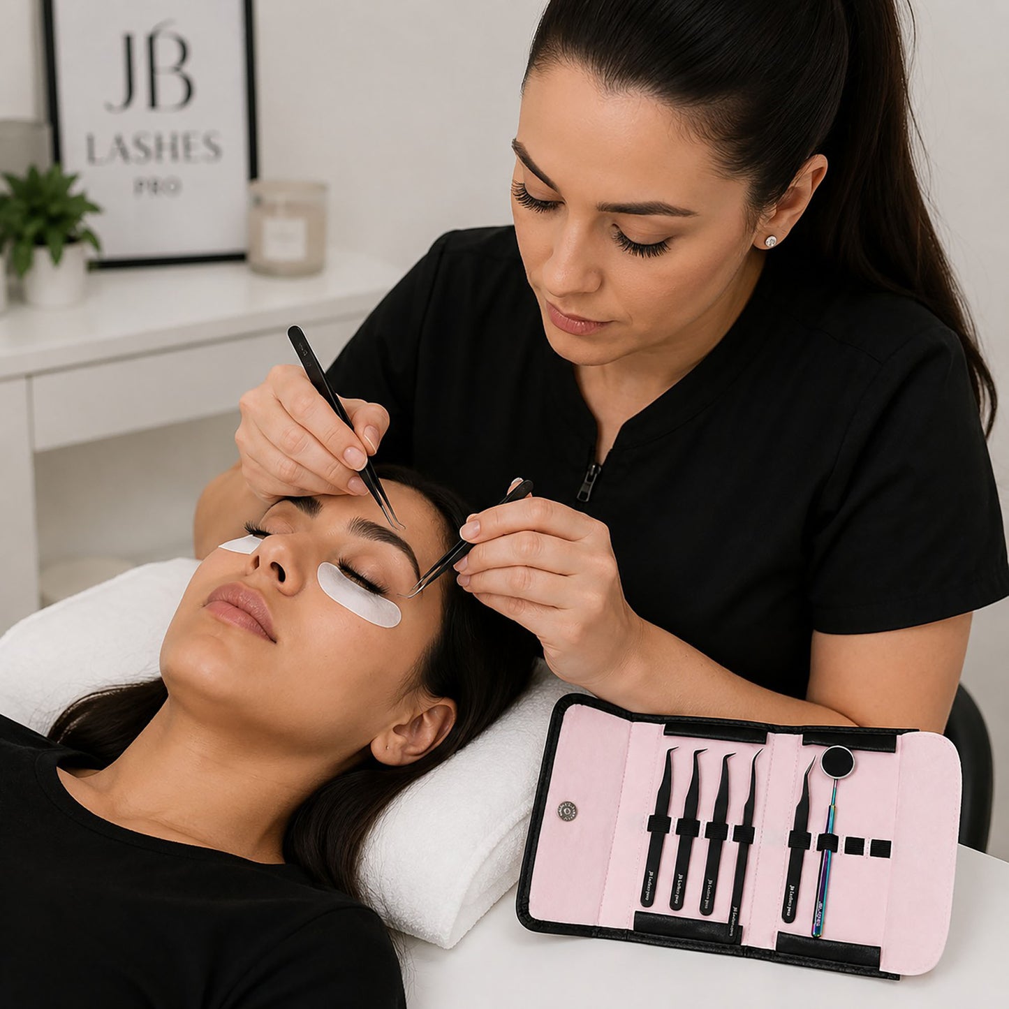JB Lashes Pro Volume Tweezer Kit JBACASE03 54500