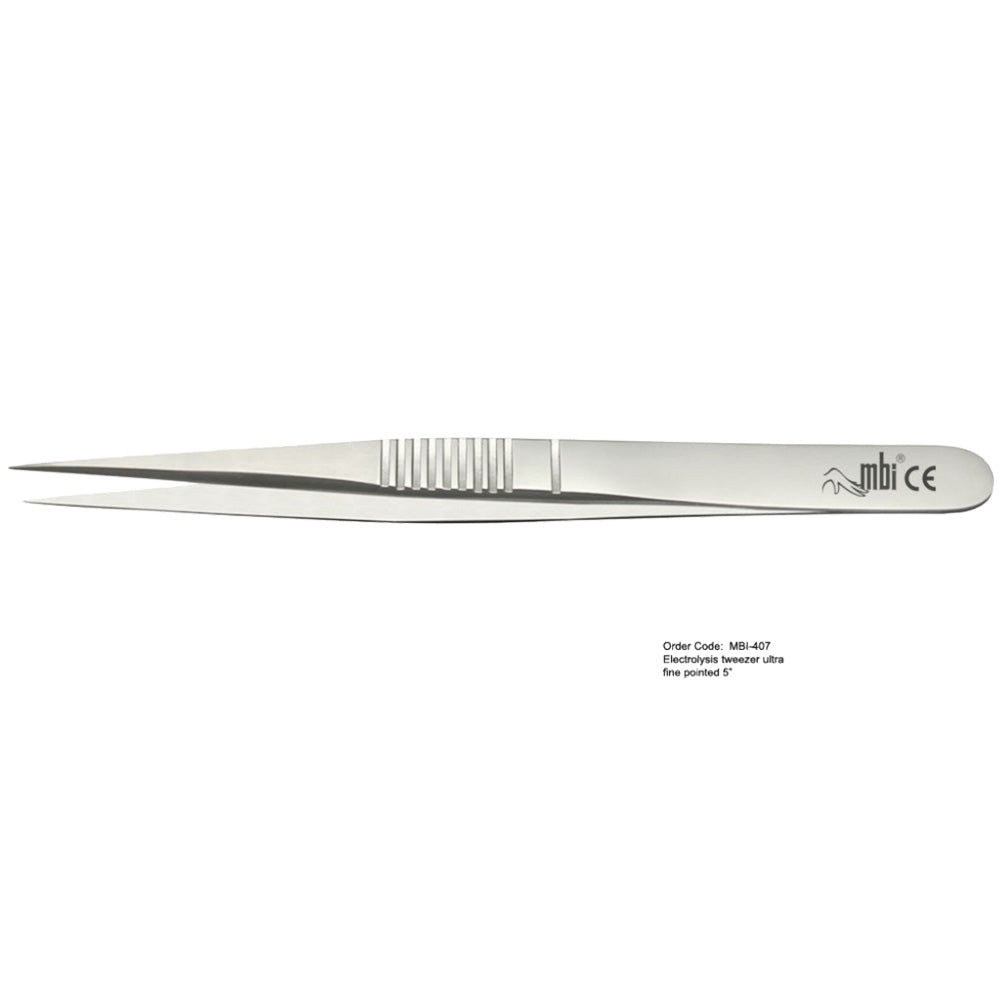 MBI-407 Electrolysis Tweezer Ultra Fine Pointed 5"