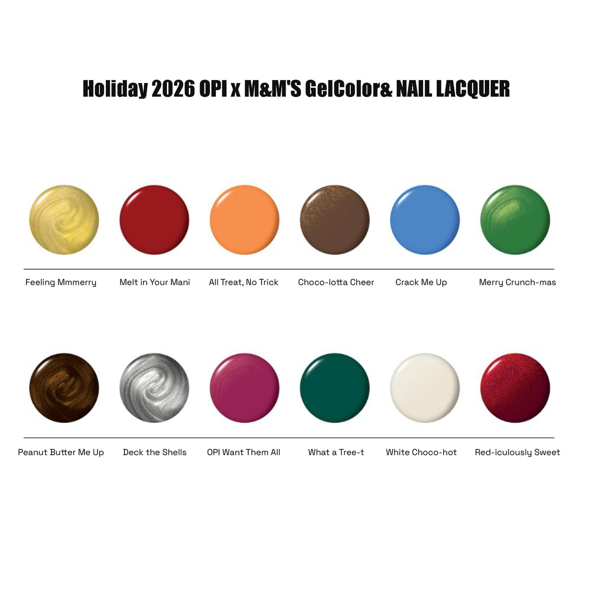 OPI GCT Gelcolor Holiday 2026 OPI x M&M's HPT15