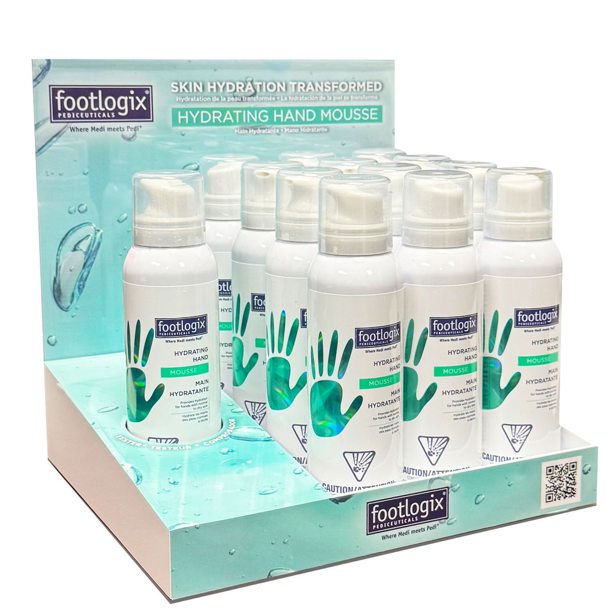 Footlogix® Hydrating Hand Mousse Display 24pcs