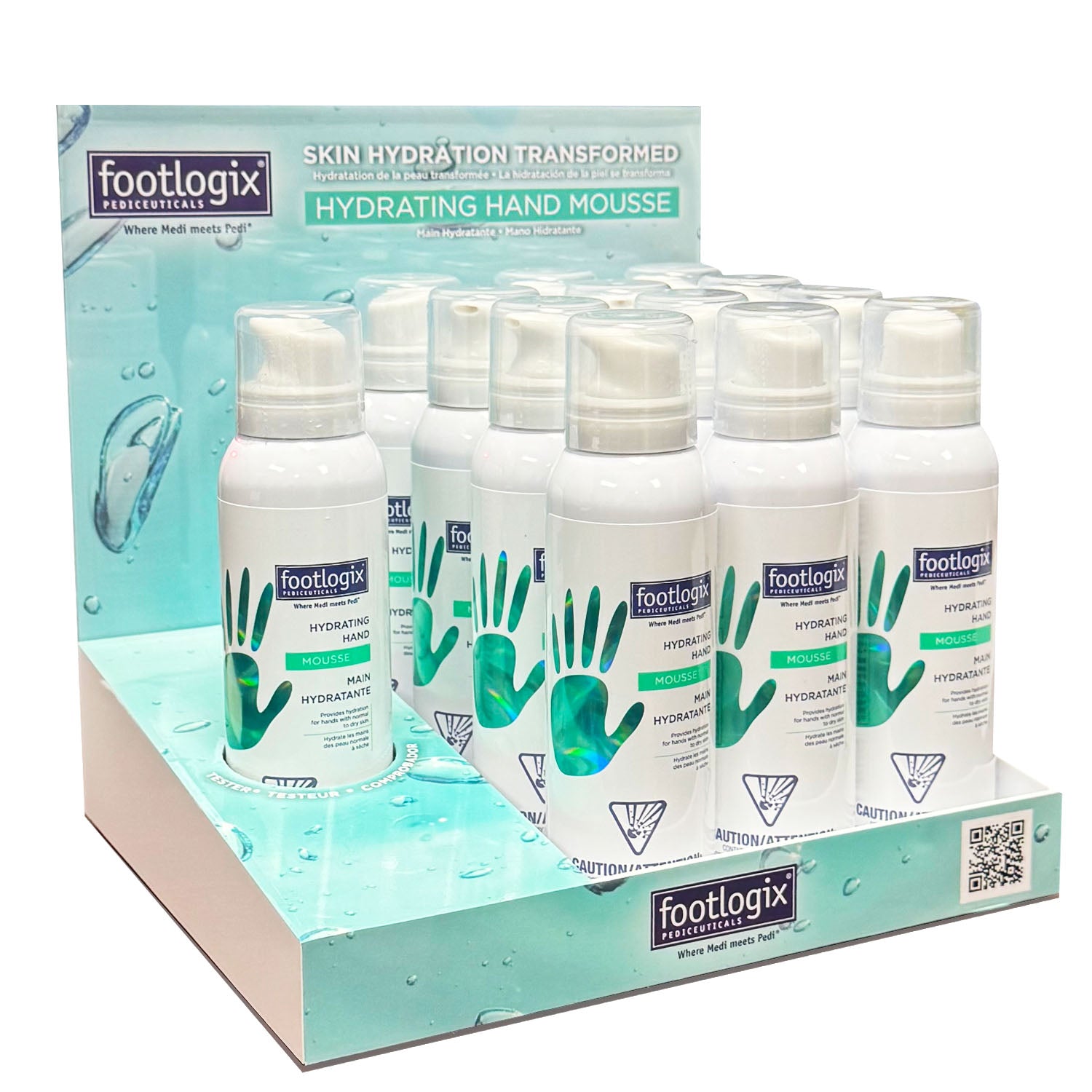 Footlogix® Hydrating Hand Mousse Display 24pcs