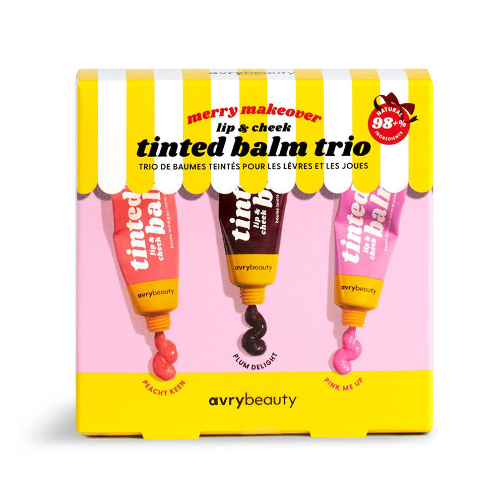 AvryBeauty Merry Makeover Lip & Cheek Tinted Balm Trio