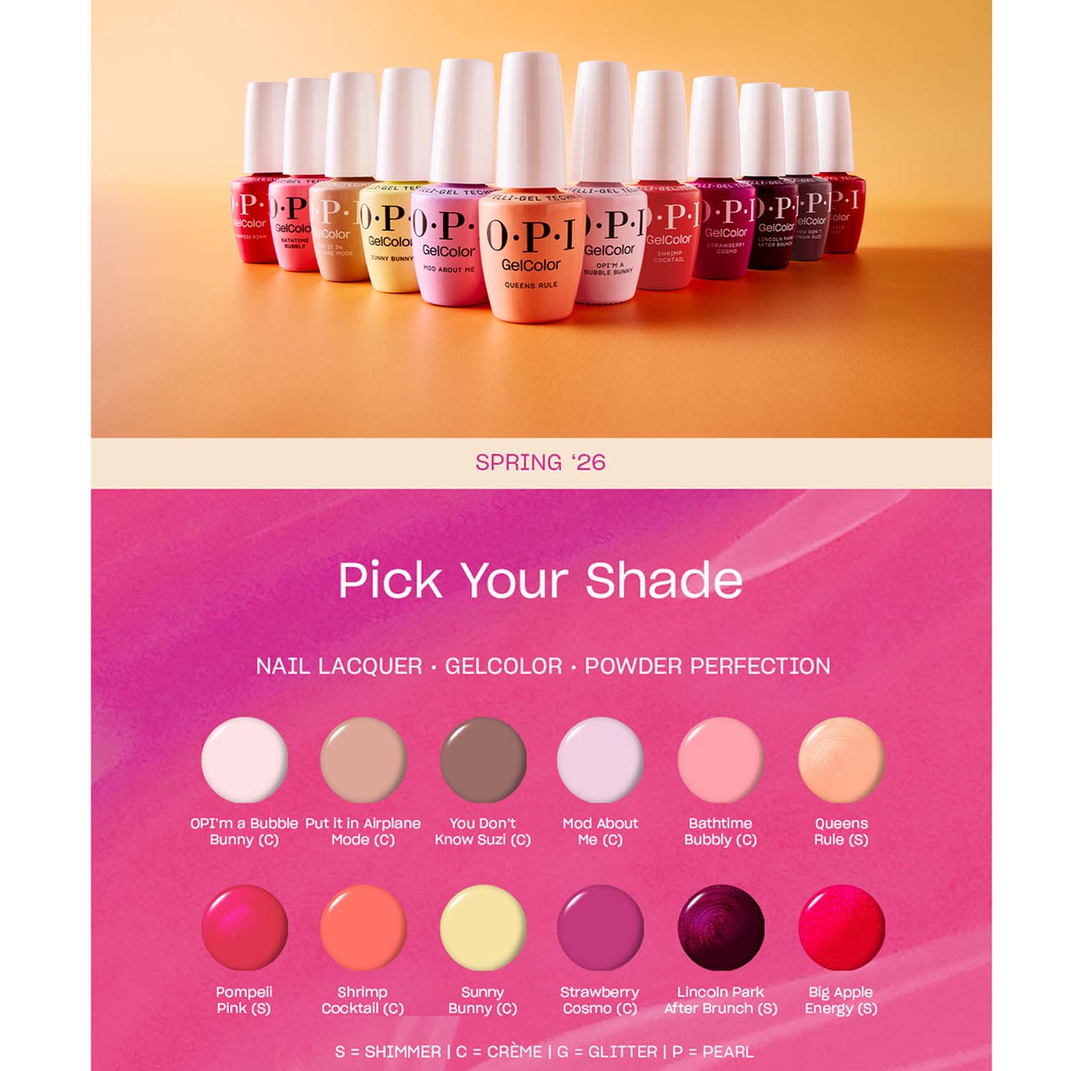 OPI GCT Gelcolor Spring 2026 The New OPIcons Collection