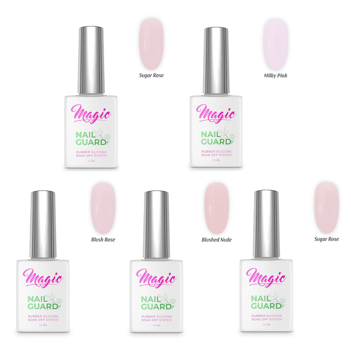 Magic NailGuard Sheer Pink Top Gel Value Pack 75716