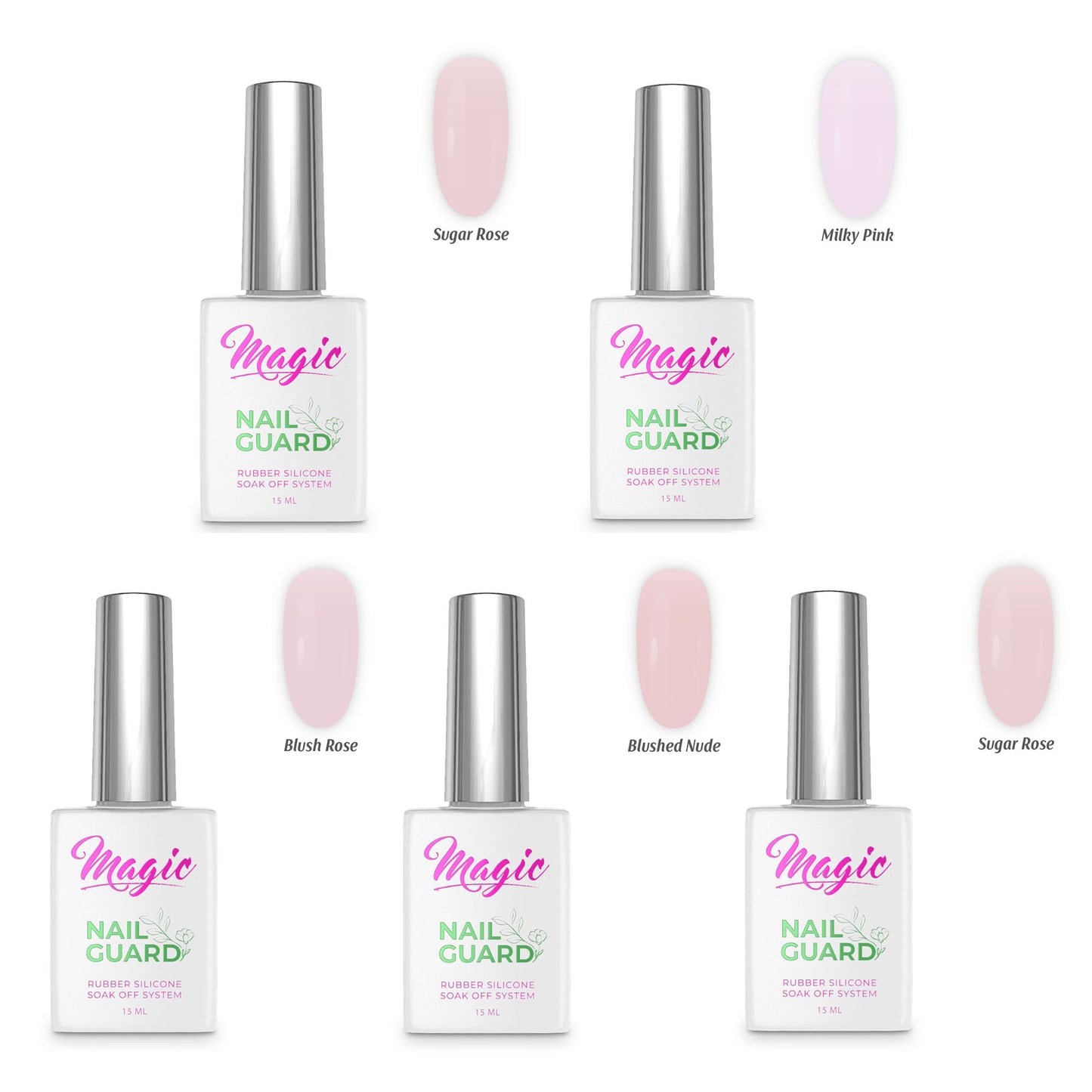 Magic NailGuard Sheer Pink Top Gel Value Pack 75716