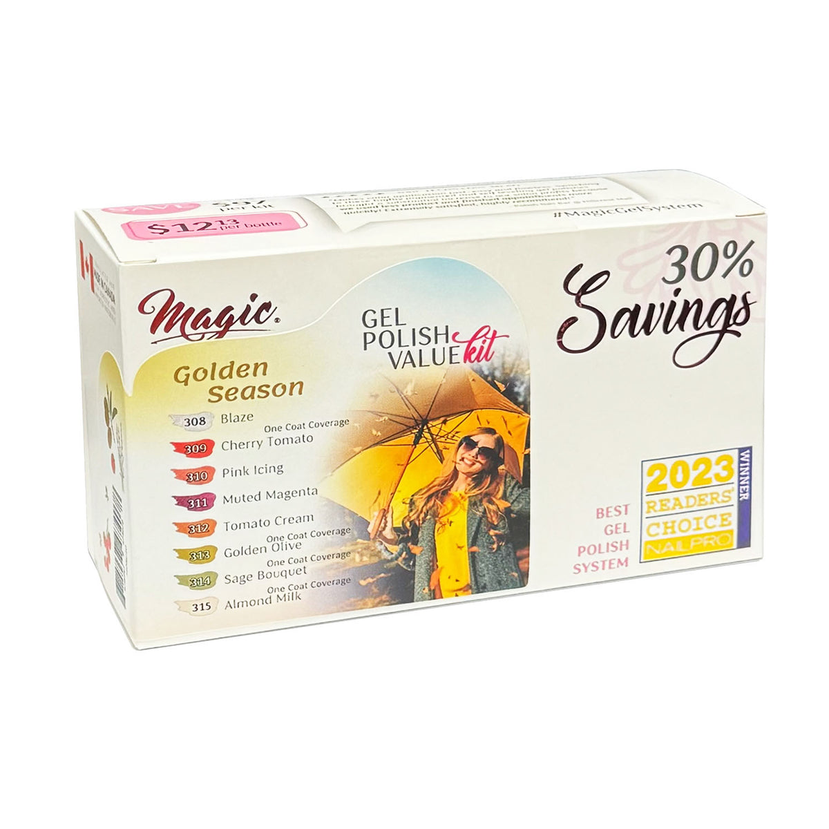 Kit de vernis à ongles semi-permanent Magic Gel System, saison dorée 47407