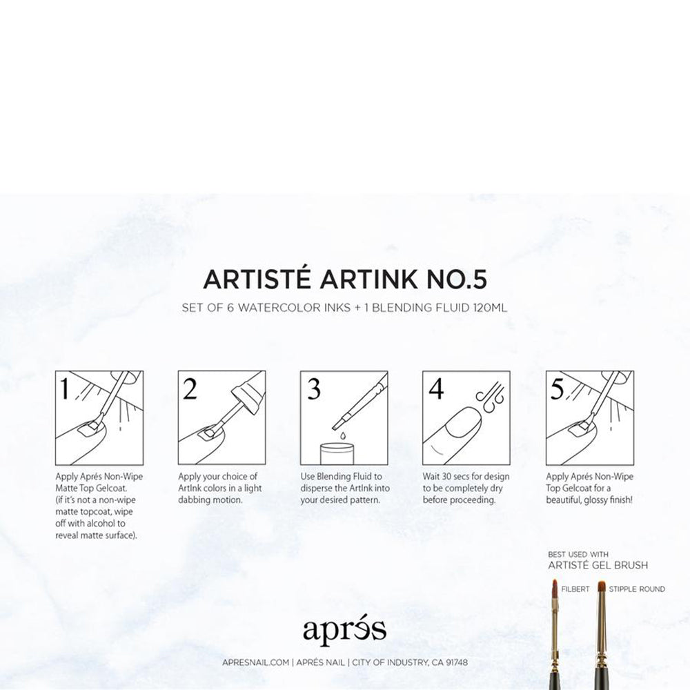 Apres Artiste ArtINK No.5 Set Of 6 Watercolor Inks 81776