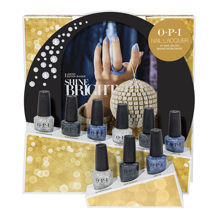 OPI Nail Lacquer Shine Bright 9Pc Chipboard Display HRM24