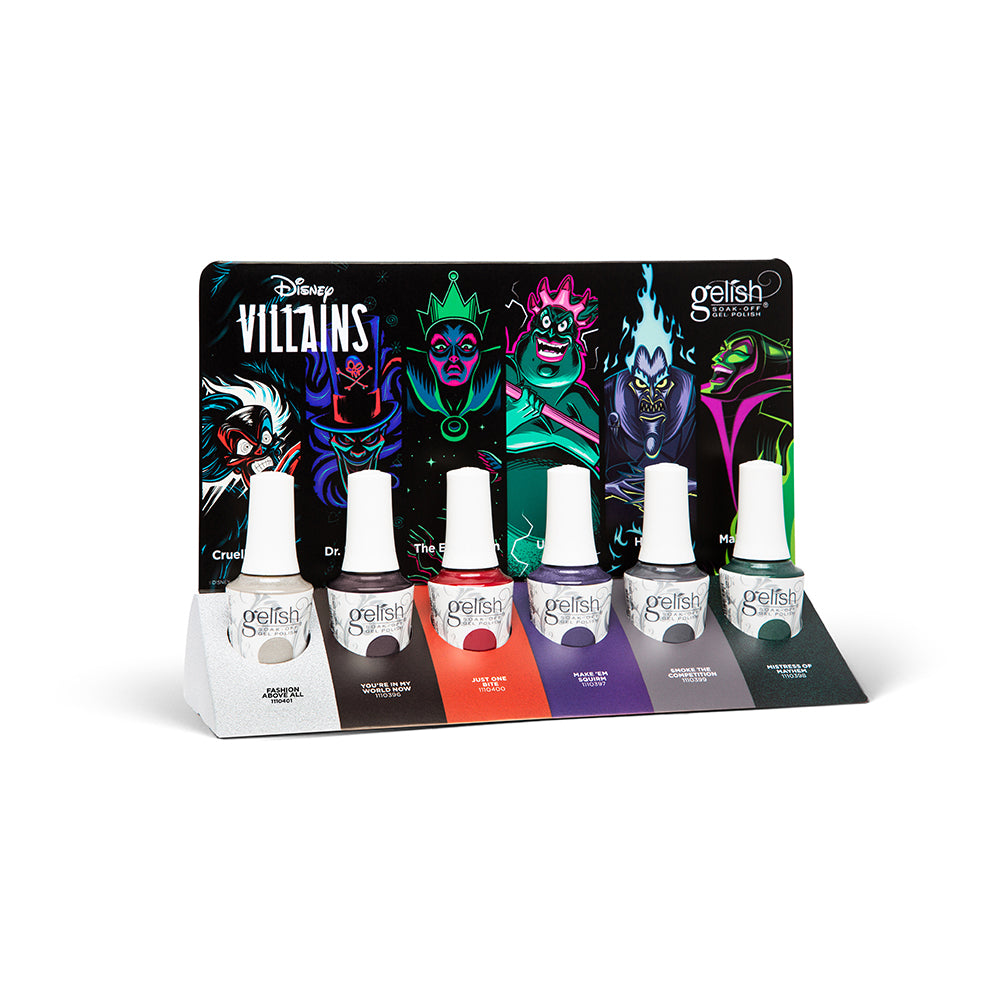 Gelish Gel Polish Disney Villains 6Pcs Display 1130032