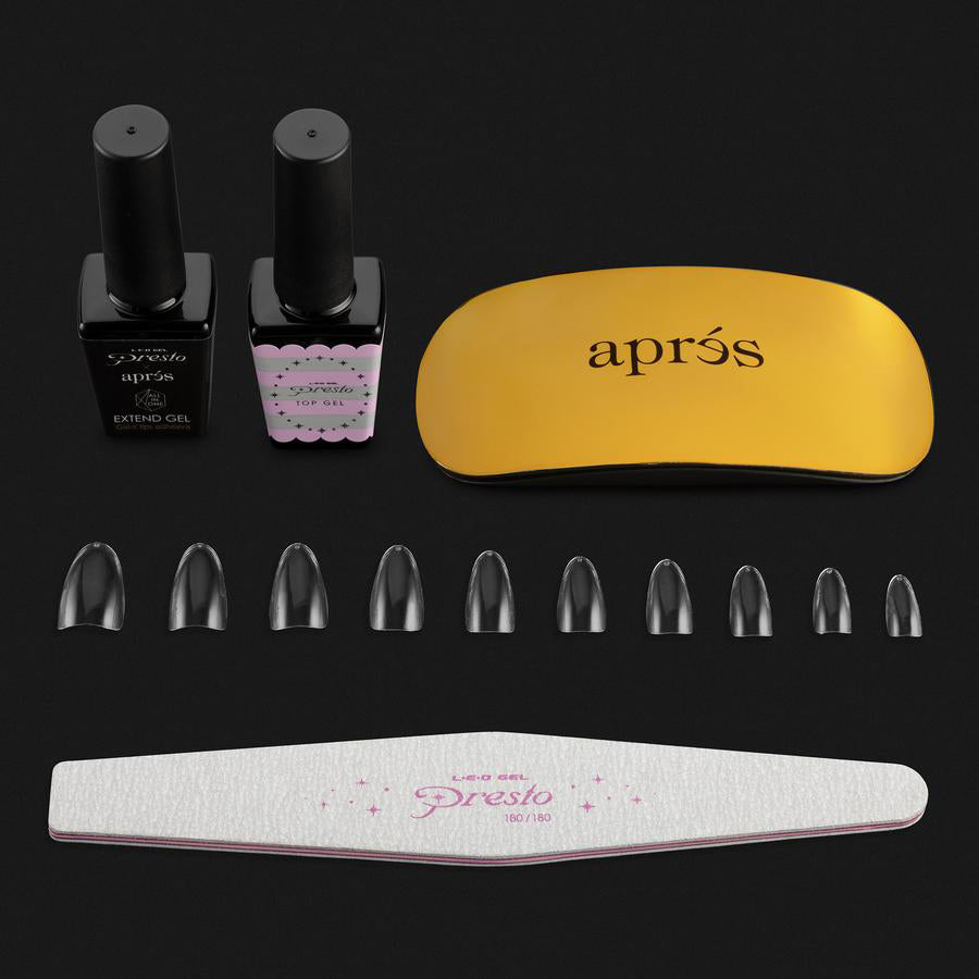 Apres Nail Labo Kit Gel-X Embouts ronds naturels moyens NLSET-RM