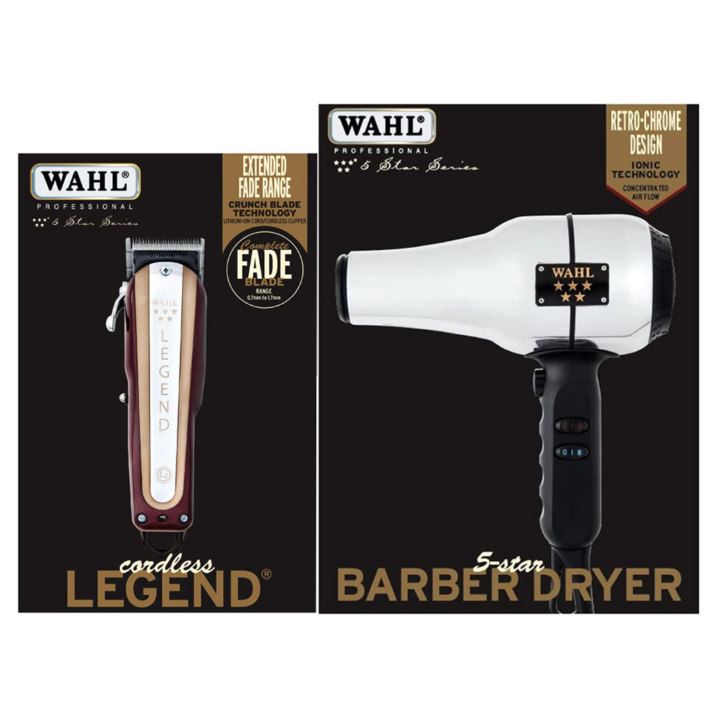 Wahl 5 Star Cordless Legend Tondeuse sans fil et duo sèche-cheveux de barbier 50369