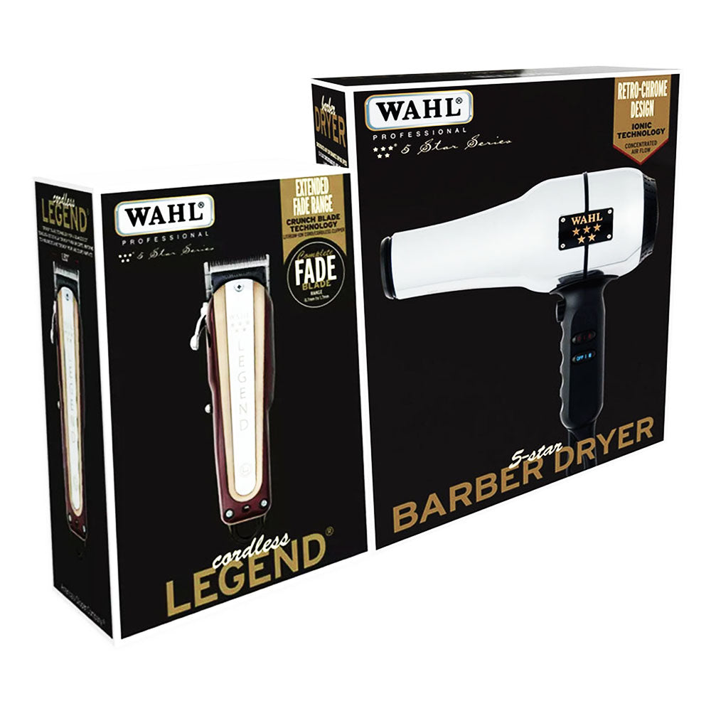 Wahl 5 Star Cordless Legend Tondeuse sans fil et duo sèche-cheveux de barbier 50369