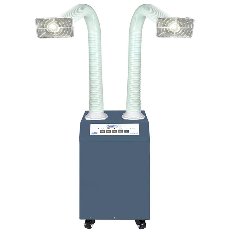 Purificateur d'air à capture à la source HealthyAir D gris avec DEL