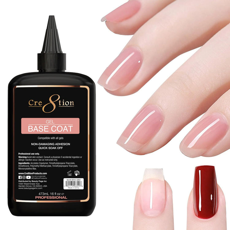 Cre8tion Soak Off Gel Base Coat 16 fl oz 0916-3264 / 06809