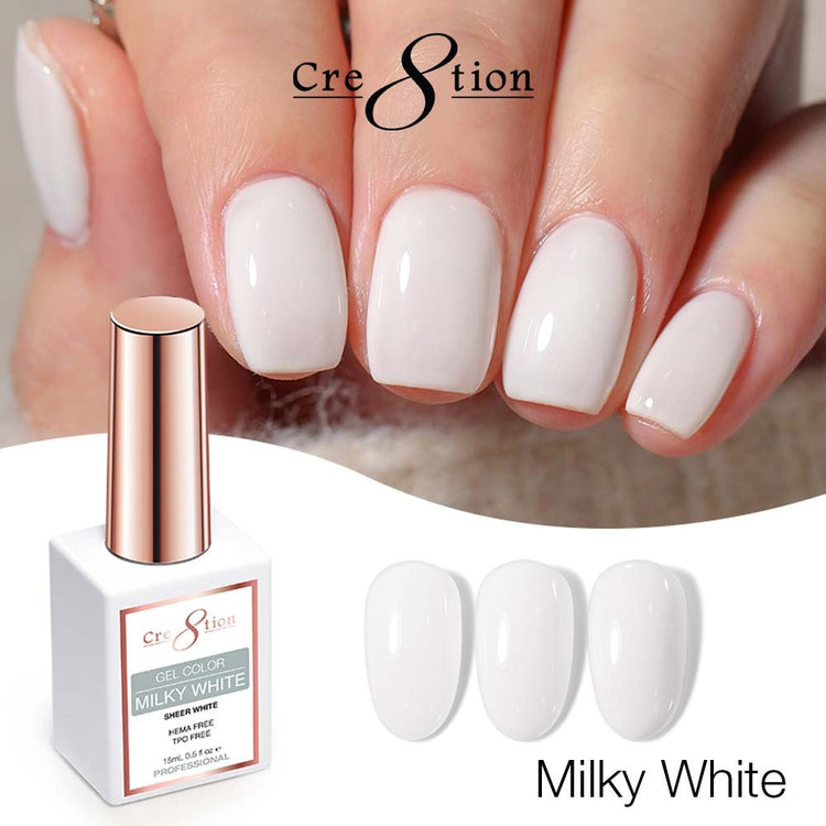 Cre8tion Gelcolor Milky White 0.5 oz 0916-3600 07506