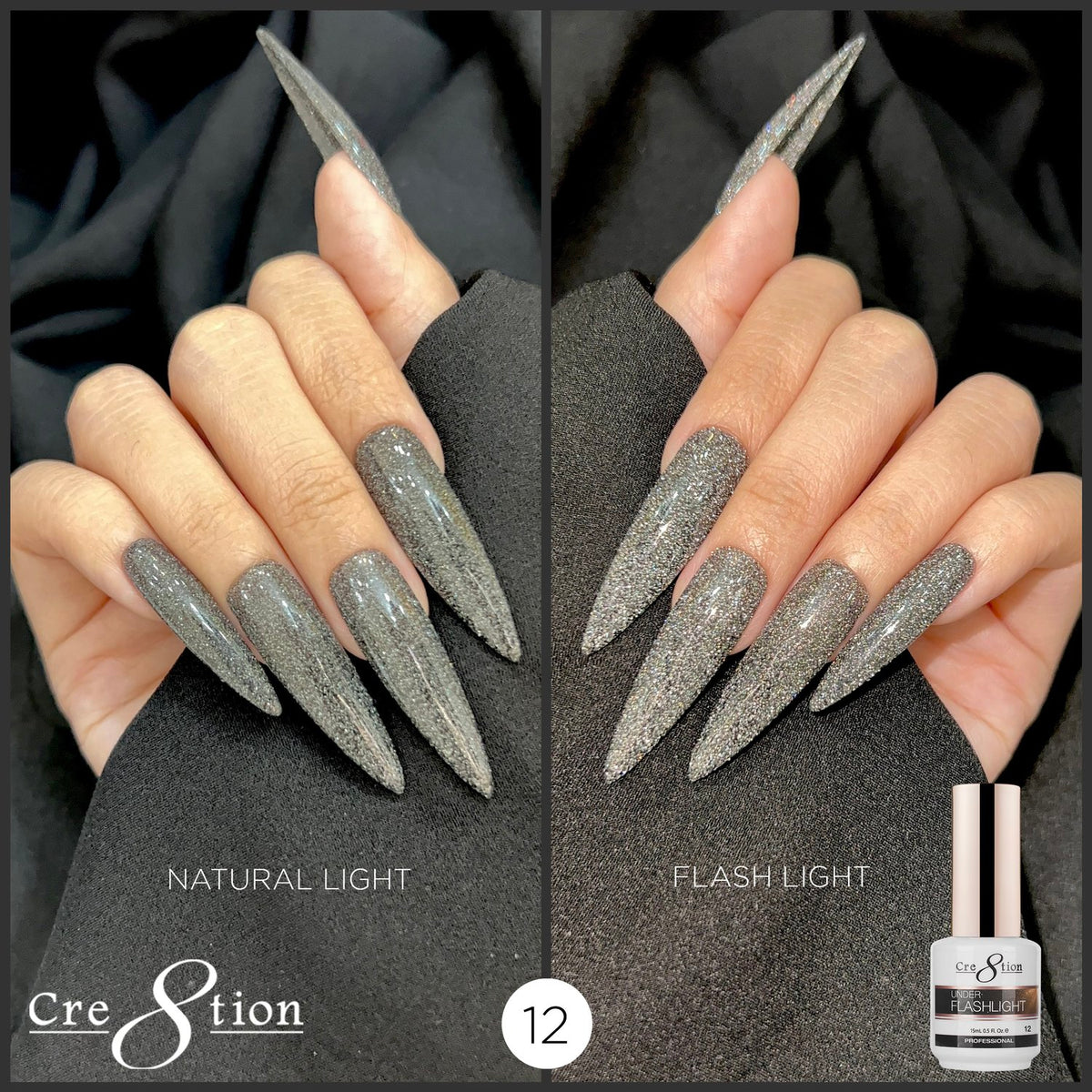 Cre8tion Under Flashlight Gel Soak Off 0.5 oz 12 3613