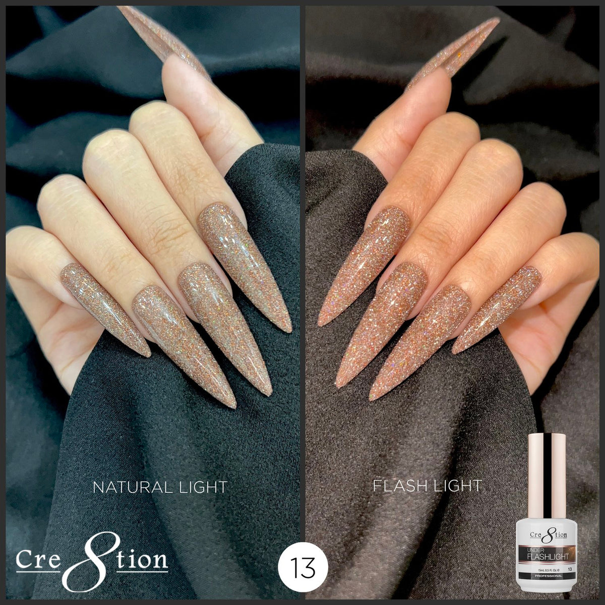 Cre8tion Gel Soak Off Sous Lampe de Poche 0,5 oz 13 3615