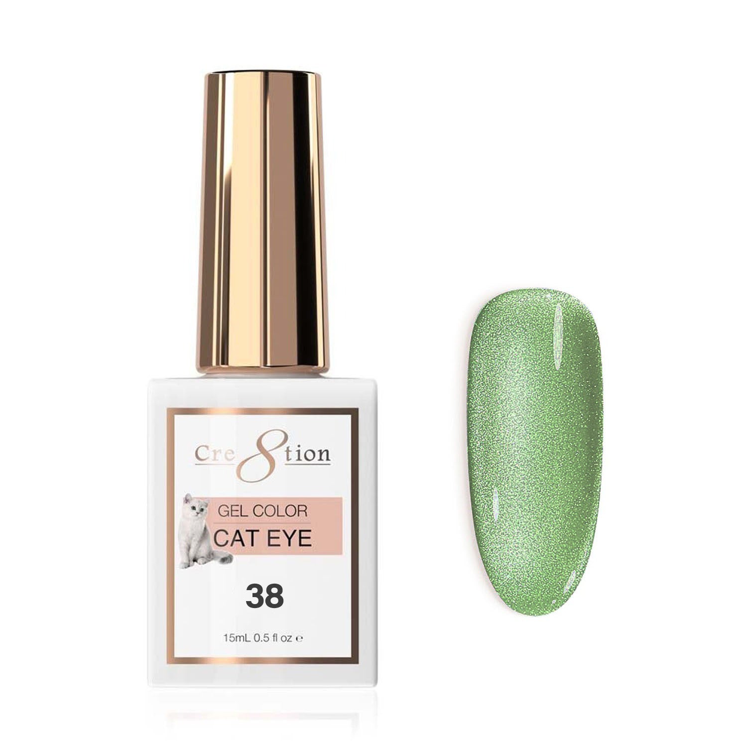 Cre8tion Cat Eye Soda Crystal Soak Off Gel 0.5 oz #38 1825