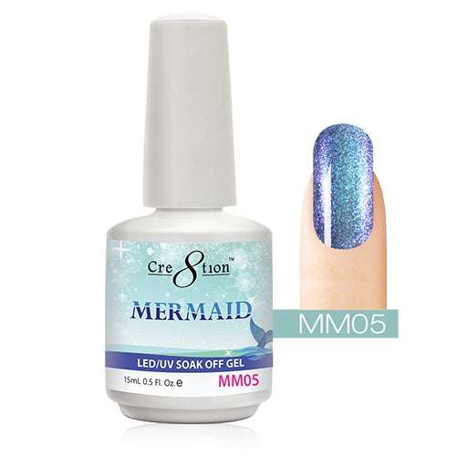Cre8tion Mermaid LED/UV Soak Off Gel 0.5 fl oz/15ml - MM05