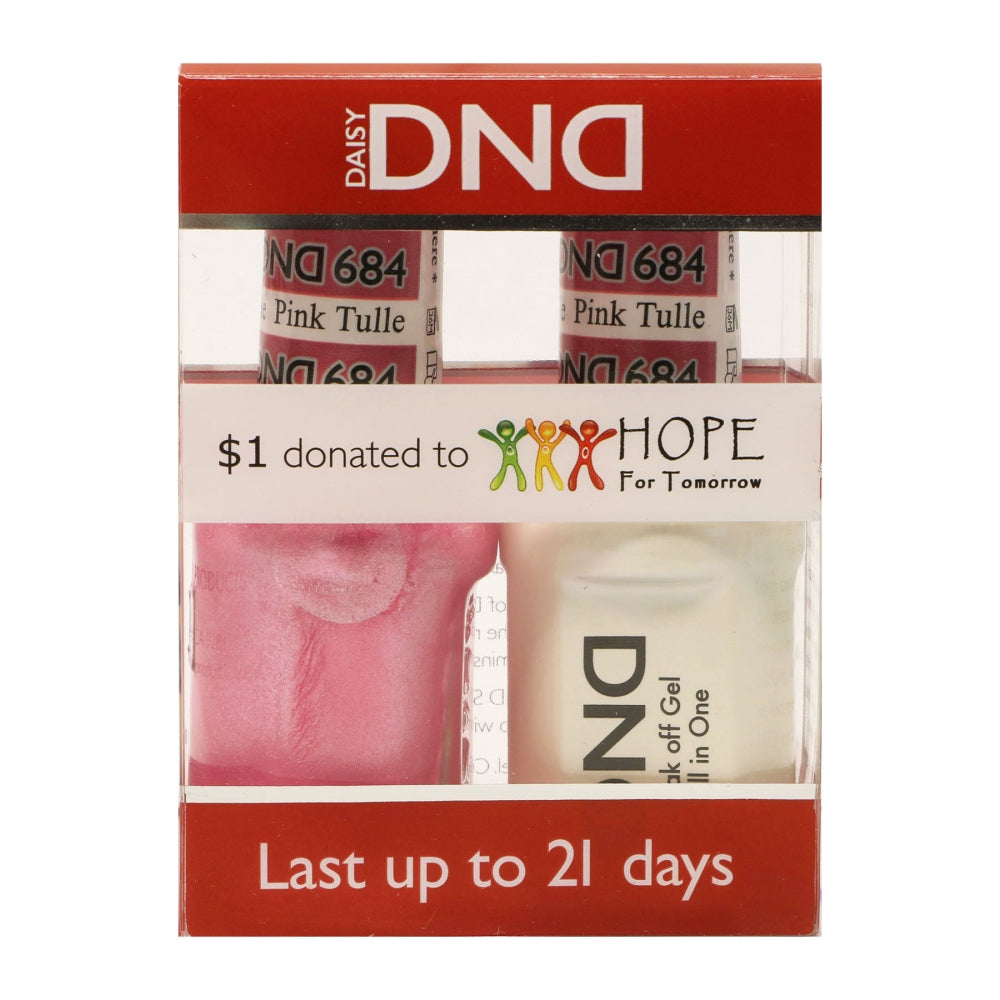Daisy Soak Off Gel All In One Set - Pink Tulle DND684