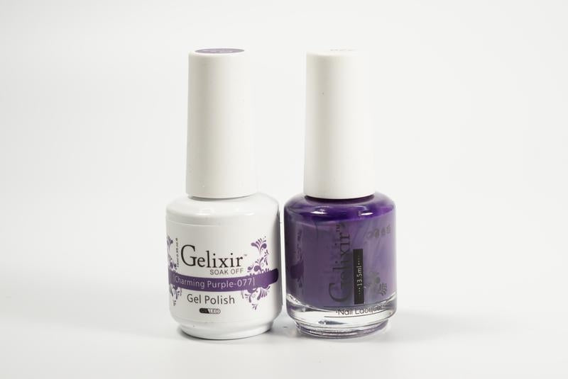 Gelixir Soak Off Gel All In One Set- Charming Purple GX077