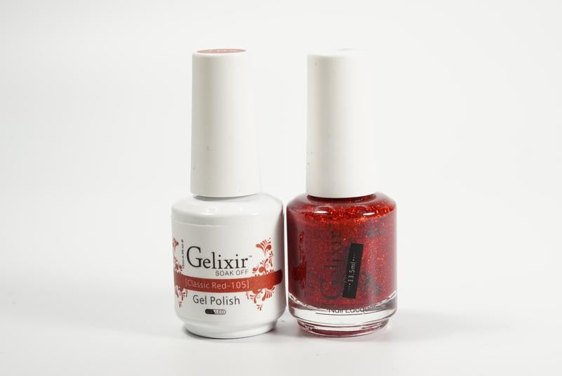 Gelixir Soak Off Gel All In One Set- Classic Red GX105