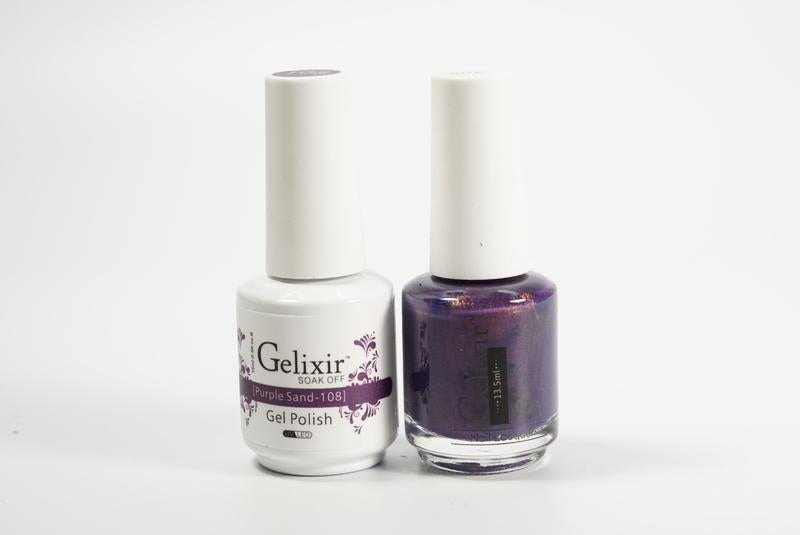 Gelixir Soak Off Gel All In One Set- Purple Sand GX108