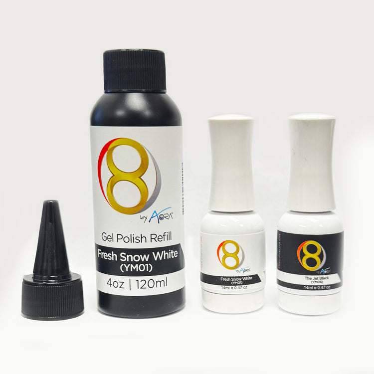Aora Gel Polish Refill Fresh Snow White 4oz 70203
