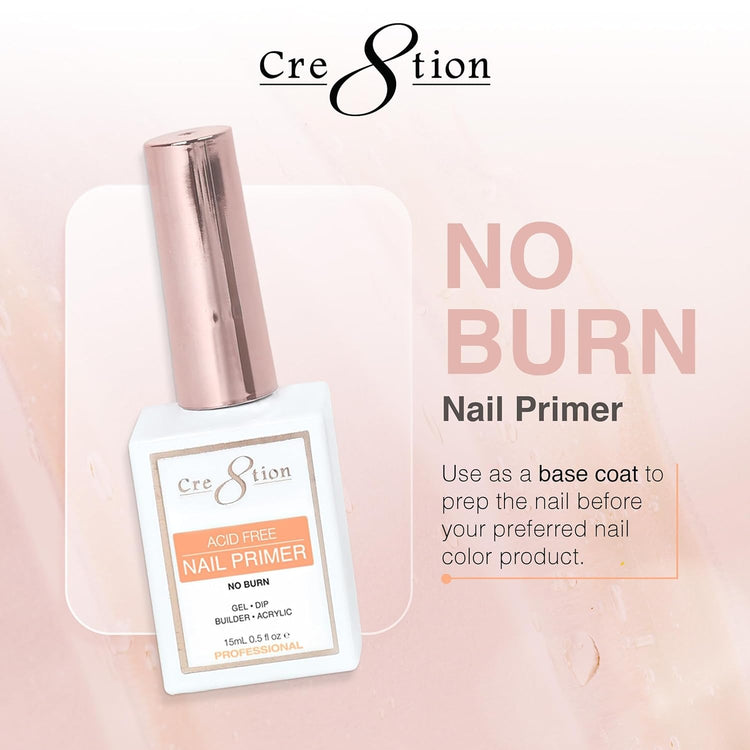 Cre8tion Acid Free No Burn Nail Primer 0.5 oz 0916-0754
