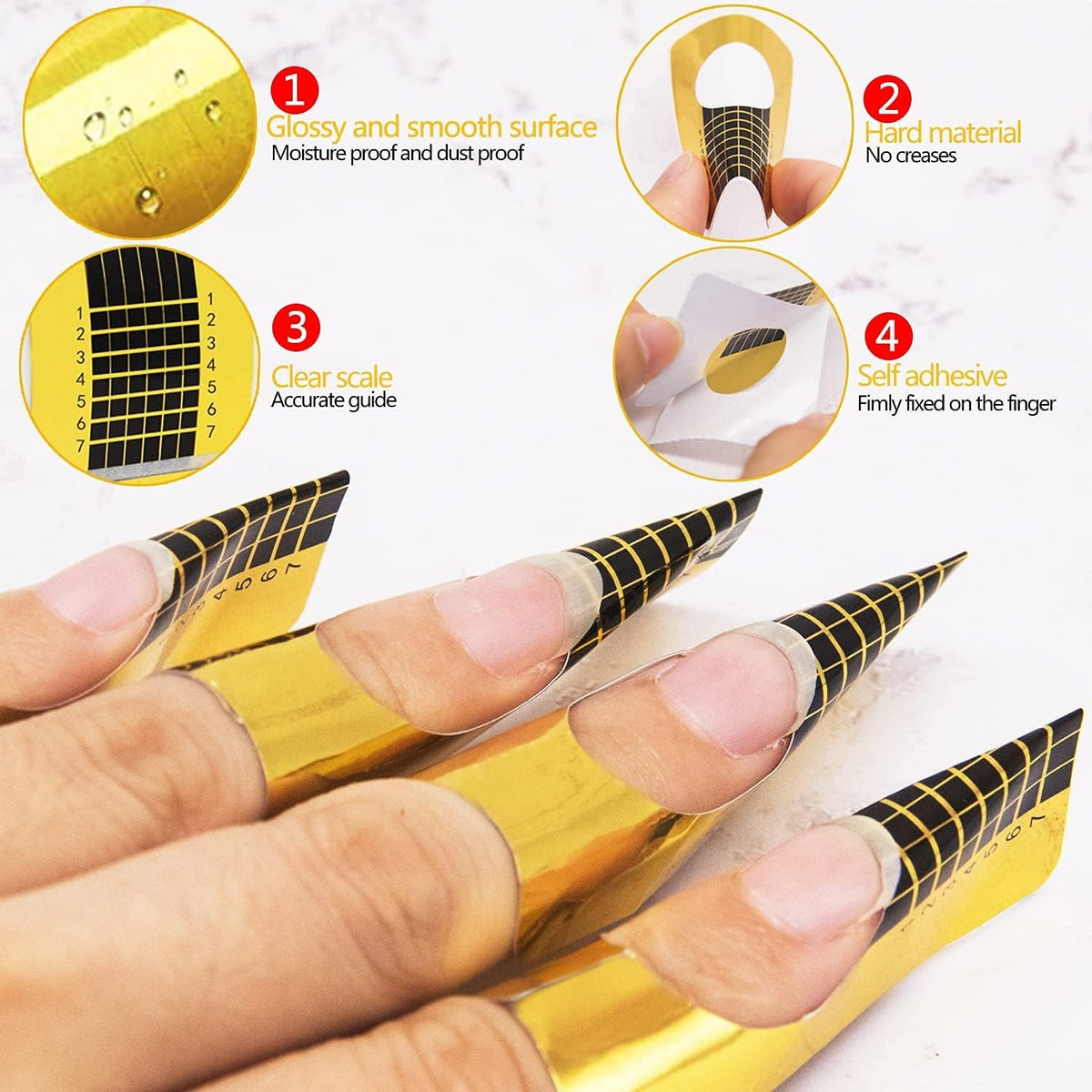 CuccioPRO Acrylic Forms Rectangular 500PK CP15018/00438