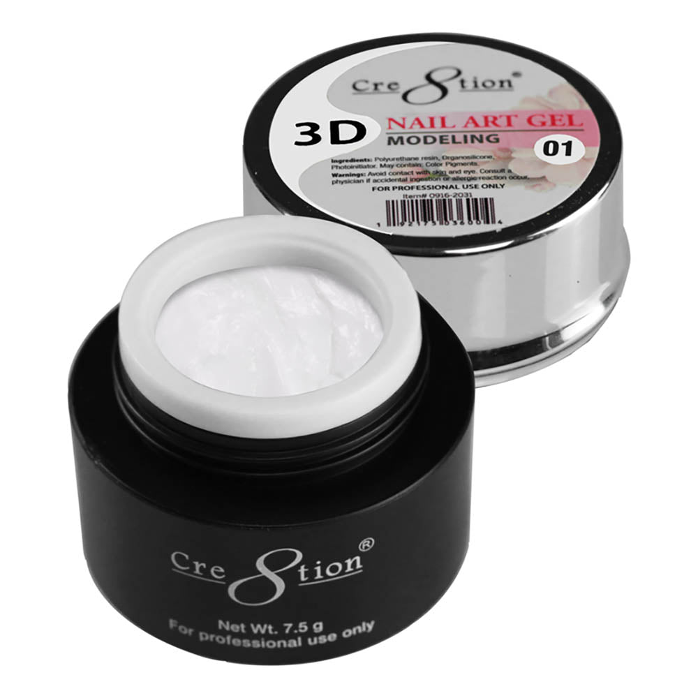 Cre8tion 3D Nail Art Gel Modeling 7.5g - 01 #0916-2017