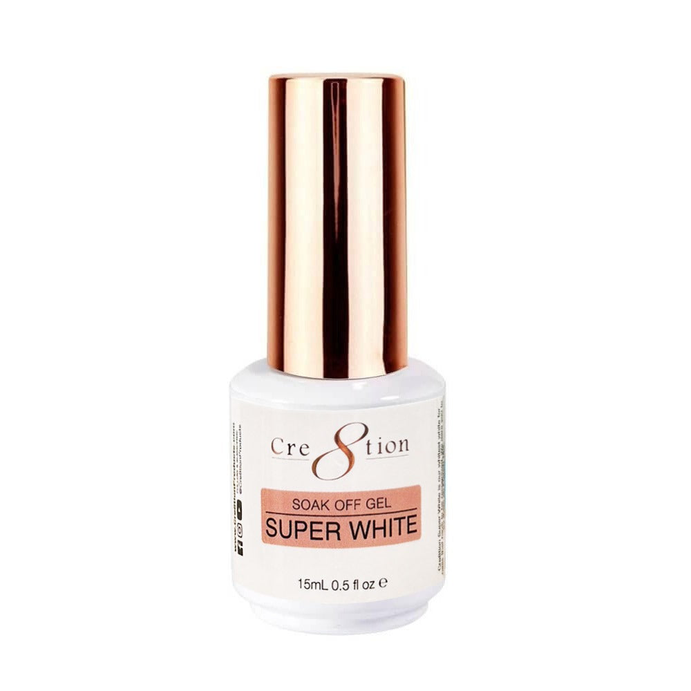Cre8tion Soak Off Gel Super White 0.5 oz 09602