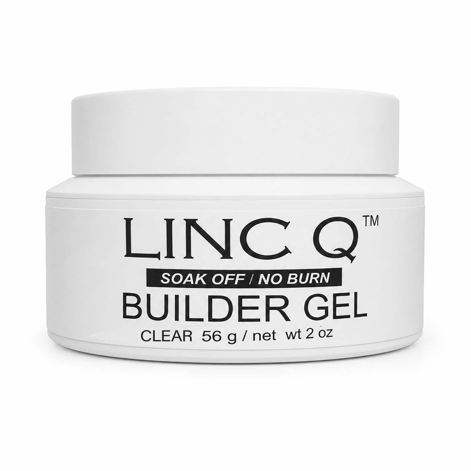 Linc Q No Burn Soak Off Builder Gel 2 fl oz Clear 19573