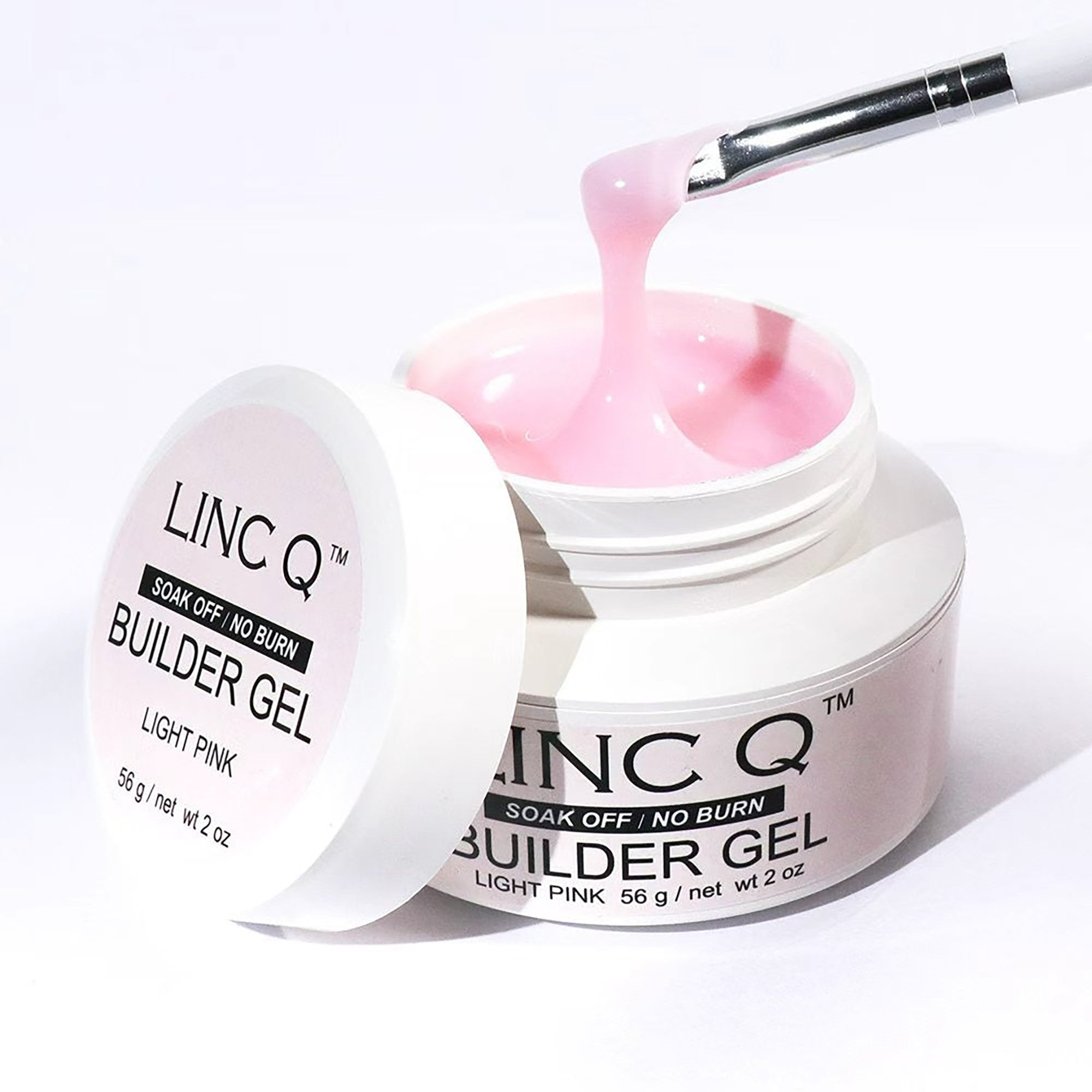 Linc Q No Burn Soak Off Builder Gel 2 fl oz Light Pink19574