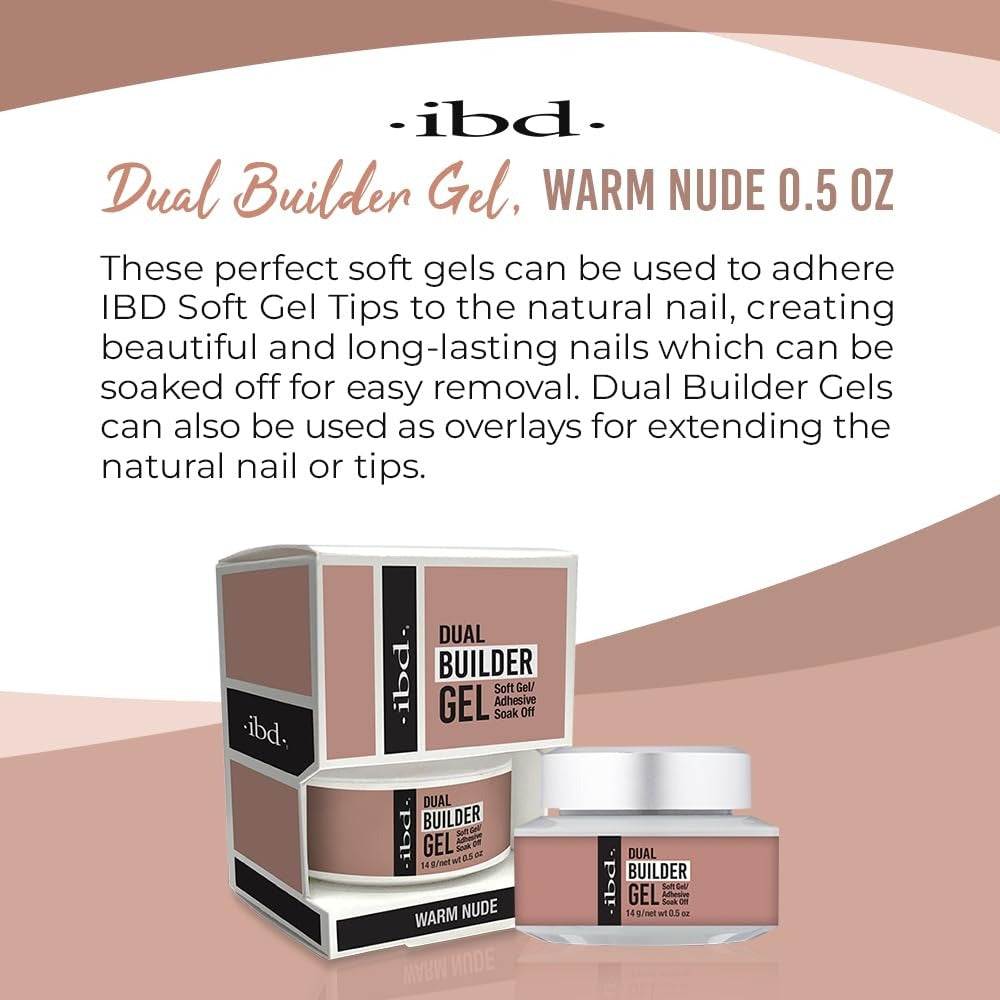 Bộ Gel Đắp Móng Tay Ibd Soak Off Dual Builder - Màu Nude Ấm 37439