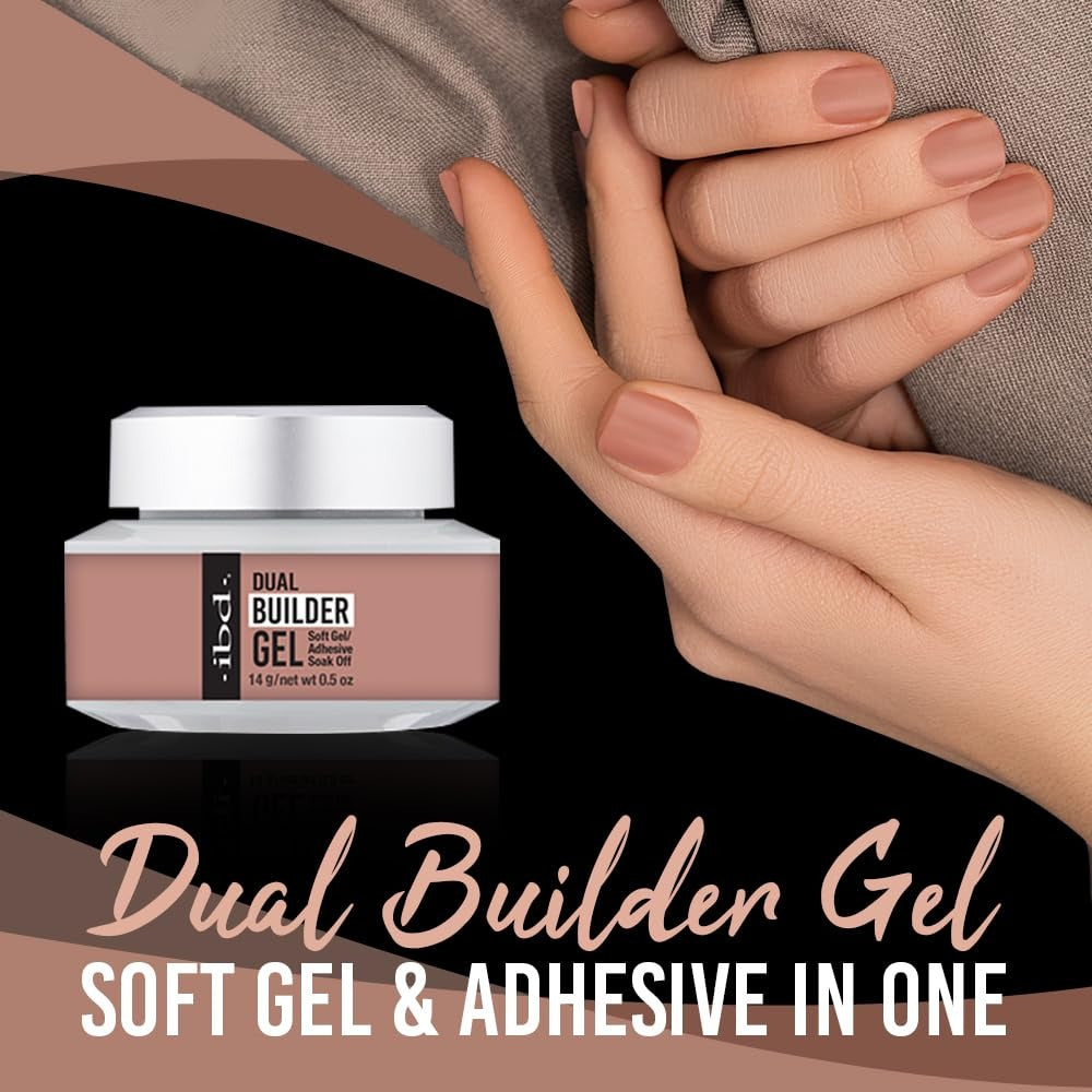 Bộ Gel Đắp Móng Tay Ibd Soak Off Dual Builder - Màu Nude Ấm 37439