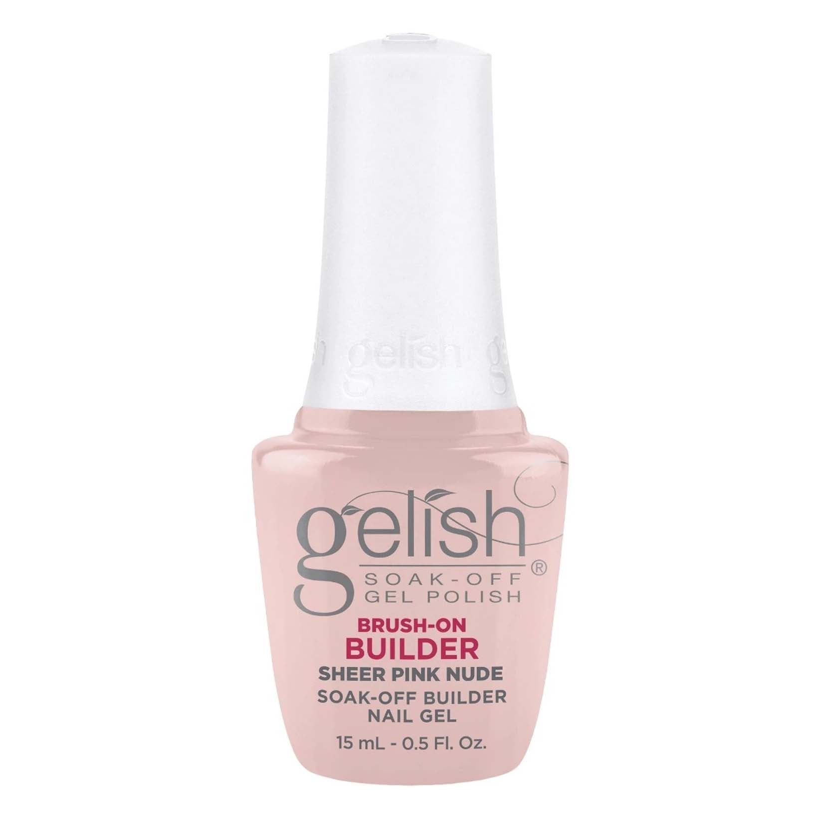 Gelish Soak-Off Brush-On Builder Gel Sheer Pink Nude 1148137