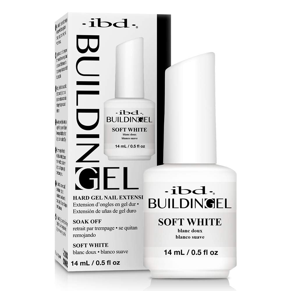 Ibd Gel de construction pour ongles durs 0,5 fl oz/14 ml Blanc doux 62493
