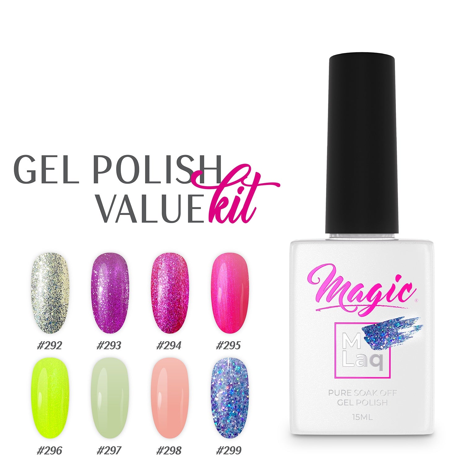 Magic Gel Polish MLaq 15 ml - Lemon Glow #296