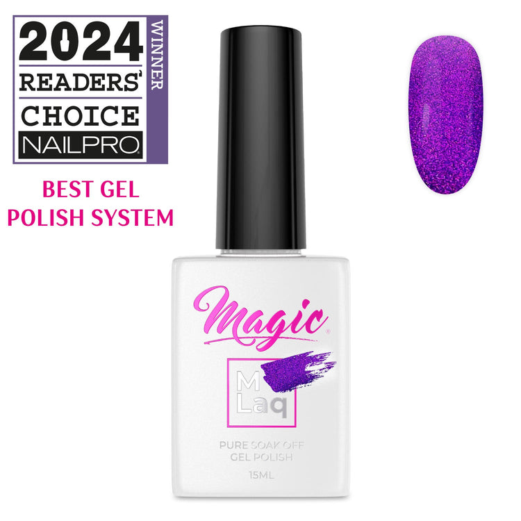 Magic Gel Polish MLaq 15 ml - Purple Cat Eye #366