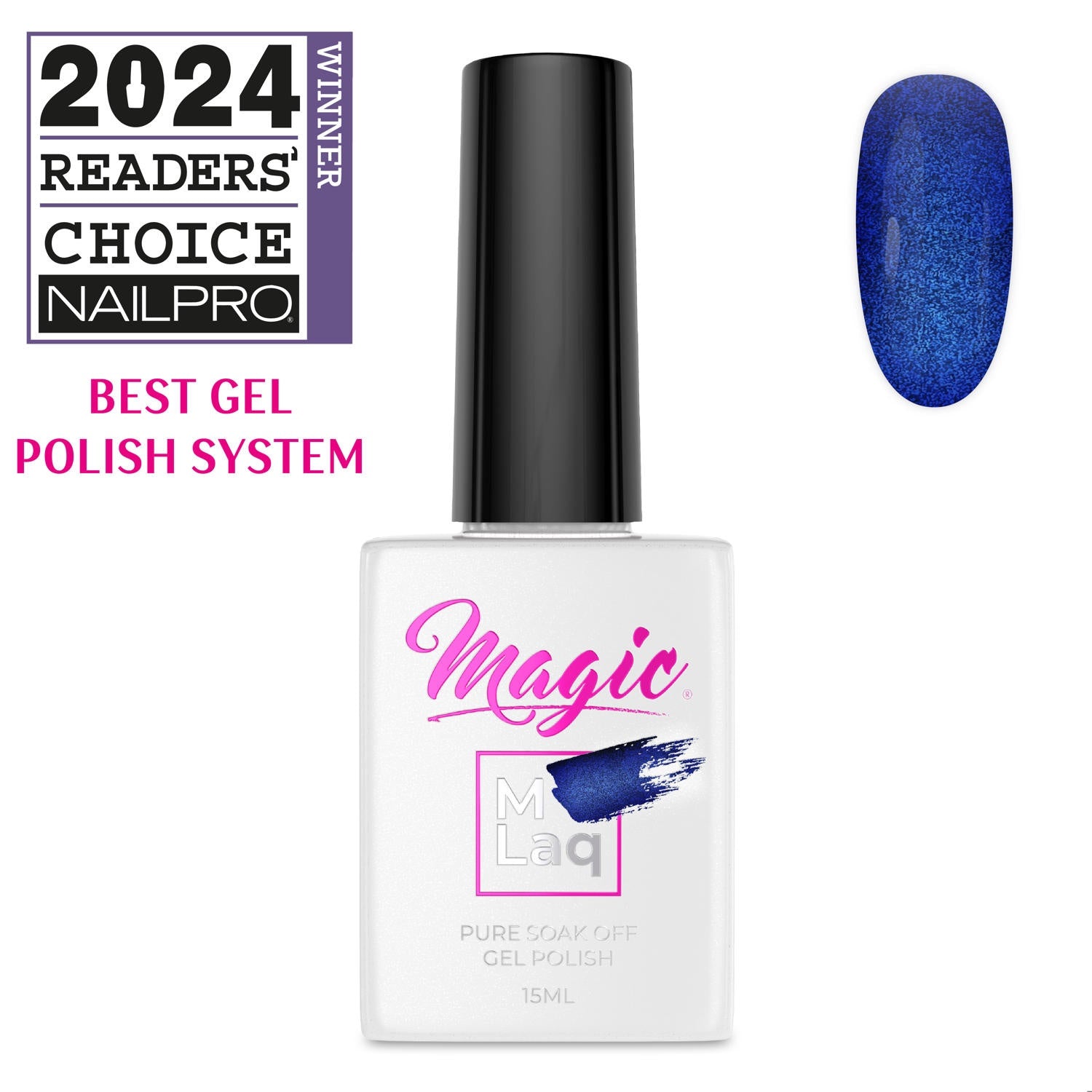 Magic Gel Polish MLaq 15 ml - Blue Cat Eye #369