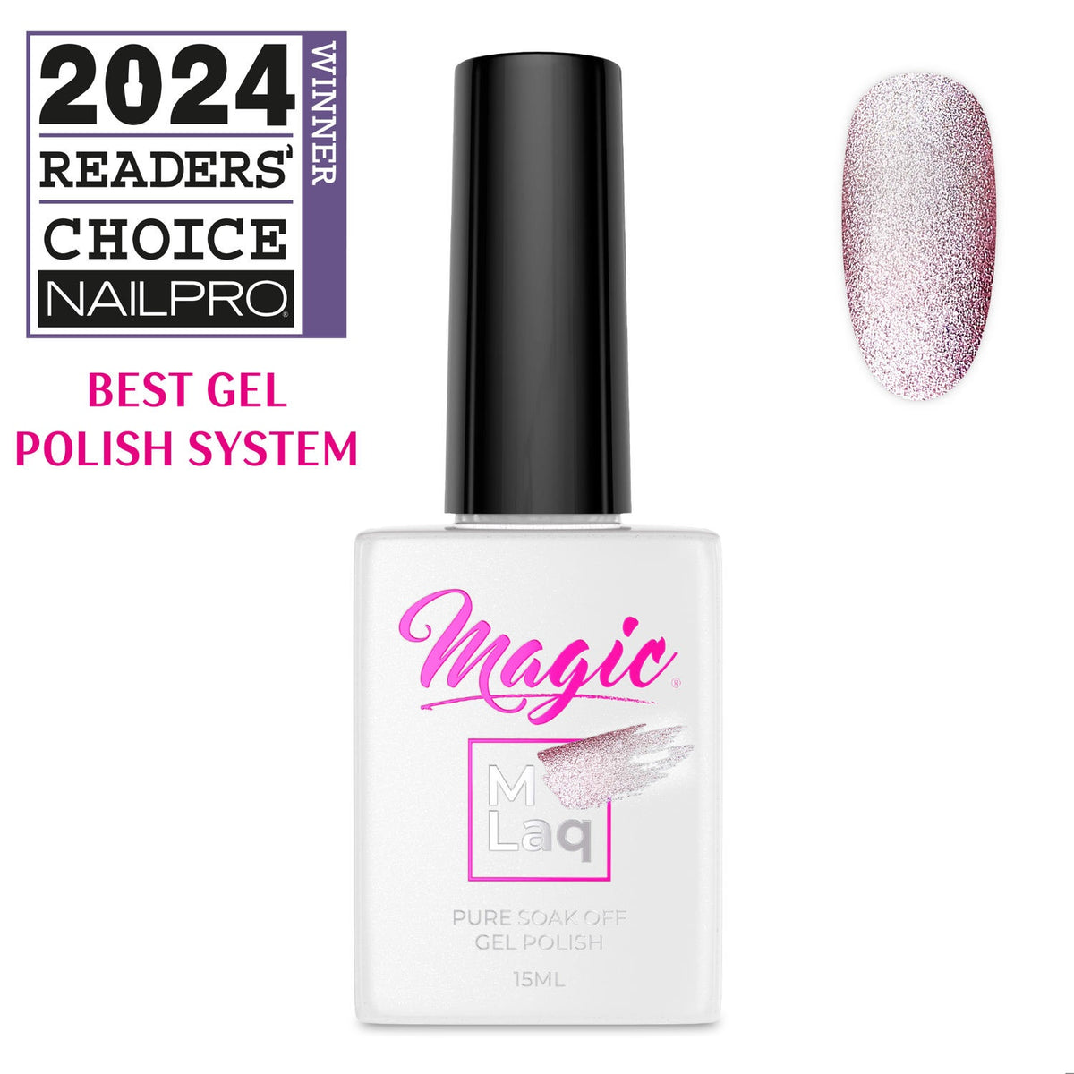 Sơn Gel Magic MLaq 15 ml - Màu Mắt Mèo Hồng #376