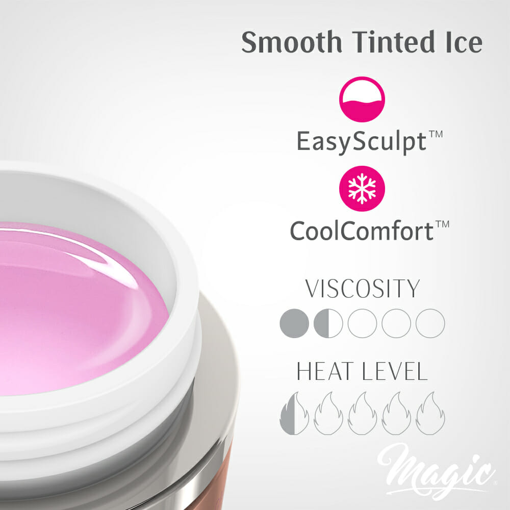 Gels magiques de construction pour ongles teintés lisses Ice 15 ml
