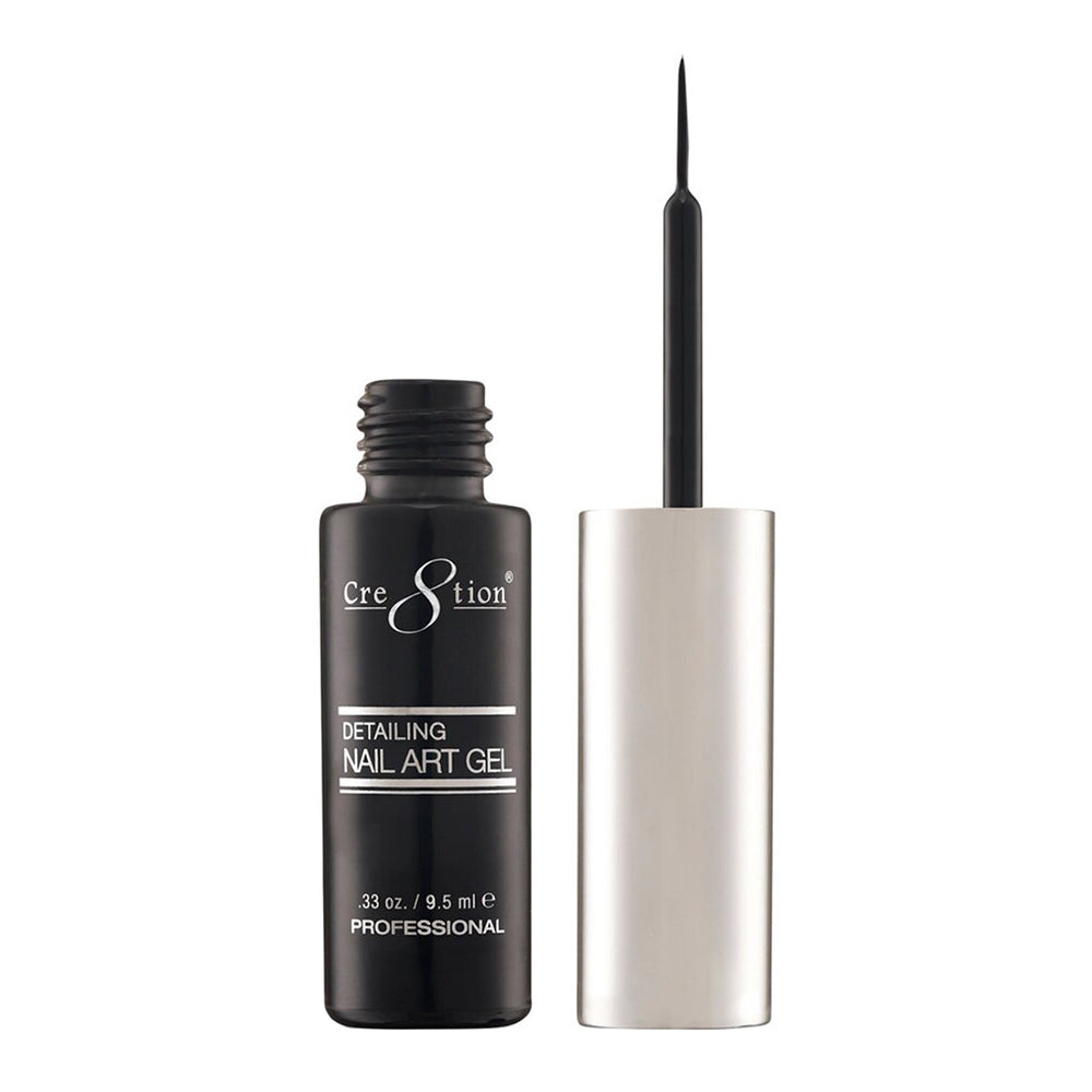 Cre8tion Detailing Nail Art Gel 9,75 ml - 01 Noir 0916-1236