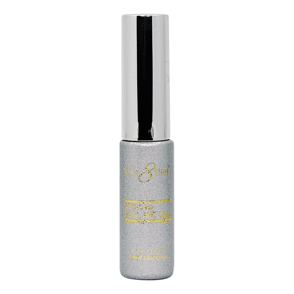 Cre8tion Detailing Nail Art Gel 0.33oz-27 Argent Pailleté1262