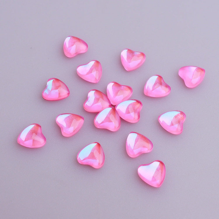 VDD Rhinestone Pink Heart Shape 8mm 28g 05628