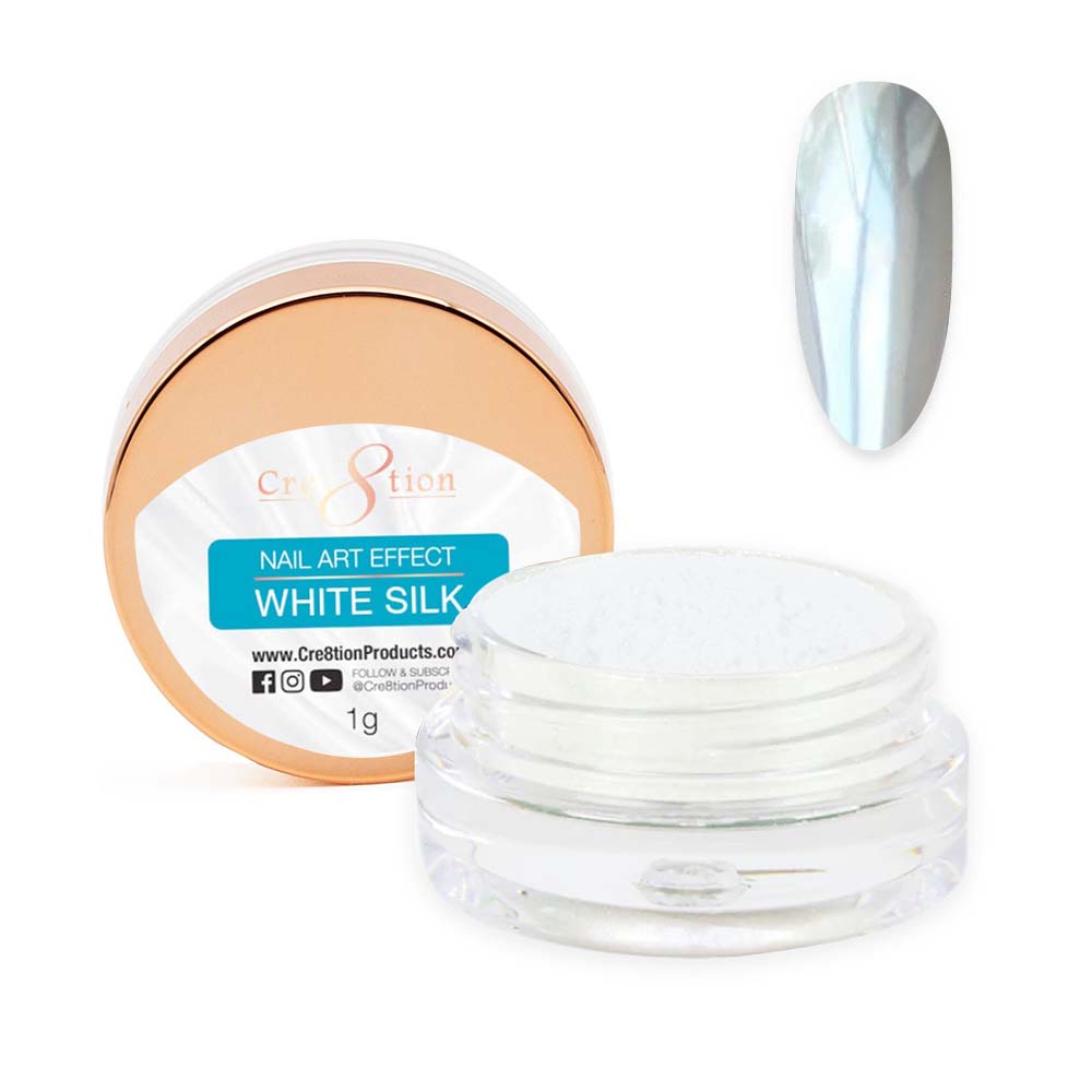Cre8tion Nail Art Effect White Silk 1g 1101-1294 07535