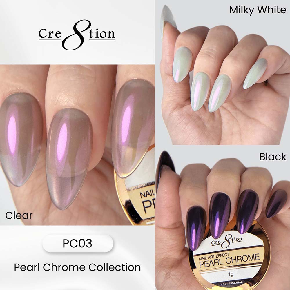 Cre8tion Nail Art Effect Pearl Chrome 1g 1101-1301