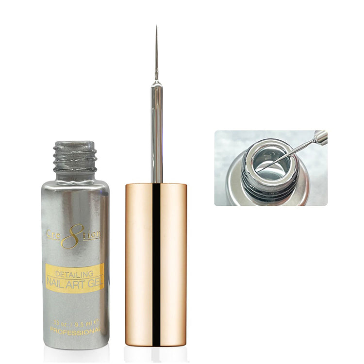 Cre8tion Detailing Gel Silver Mirror Chrome 0.33 oz 08317